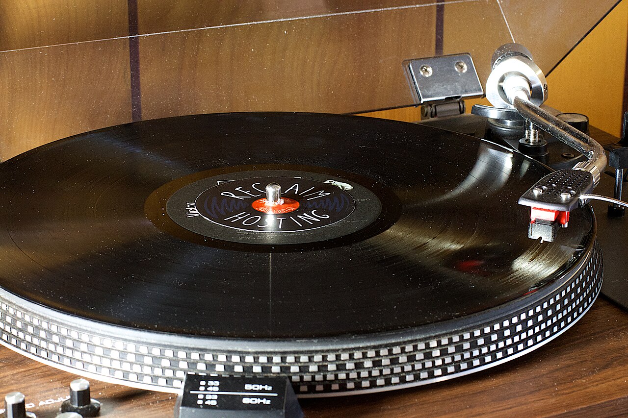 Vinyle en rotation